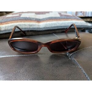 Fendi FS225 Russet Brown Rectangular Eyeglass Frames Womens Italy 53-18-130